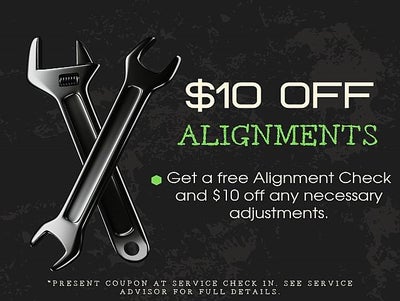 Take $10 off the cost of an Alignment