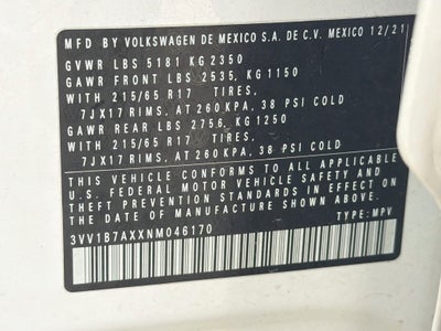 2022 Volkswagen Tiguan 2.0T S
