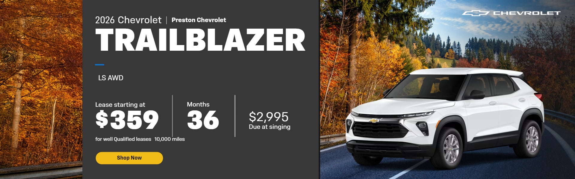 Summit White 2026 Chevrolet Trailblazer LS AWD